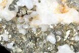 Pyrite On Calcite - El Hammam Mine, Morocco #80739-1
